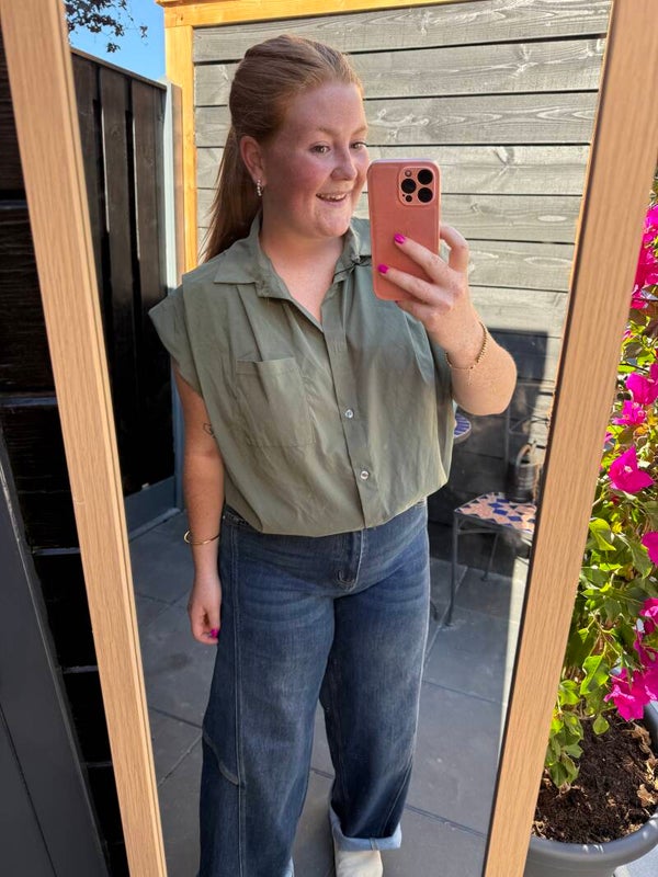 bubble blouse - Green