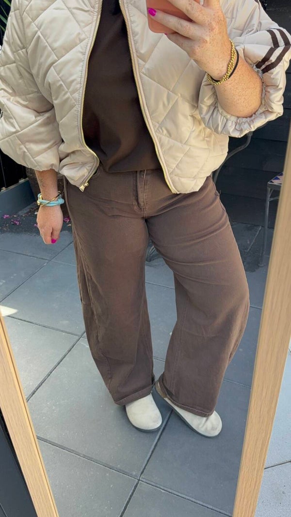 Balloon fit jeans - Bruin