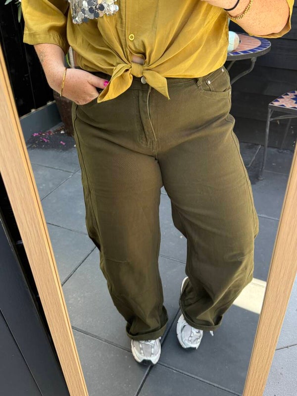 Balloon fit jeans - Army green