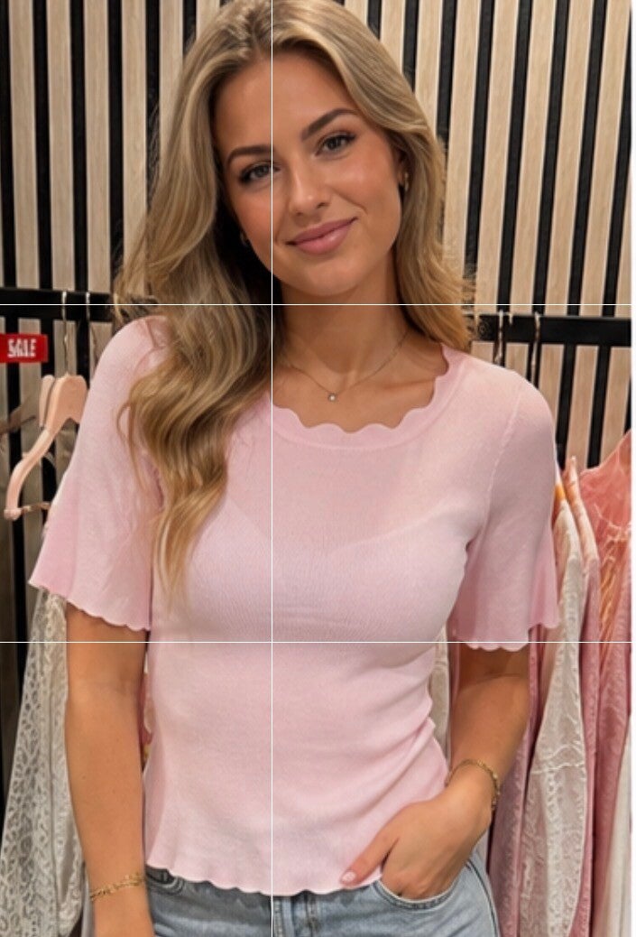 schelp top roze