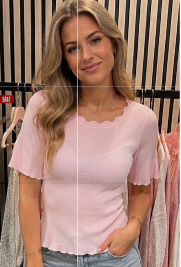 schelp top roze