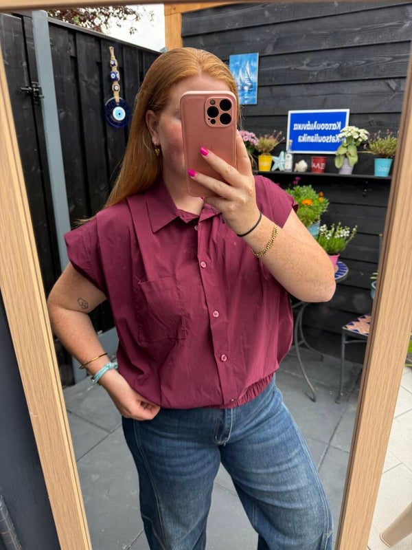 Bubble blouse - Bordeaux