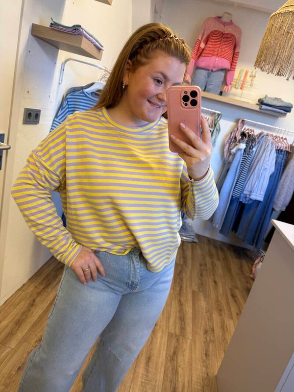 Striped longsleeve - Lila
