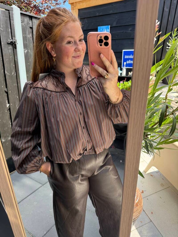Kanten balloon blouse