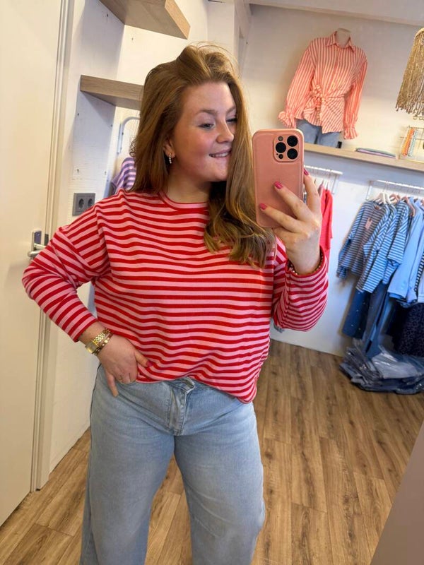 Striped longsleeve - Pink