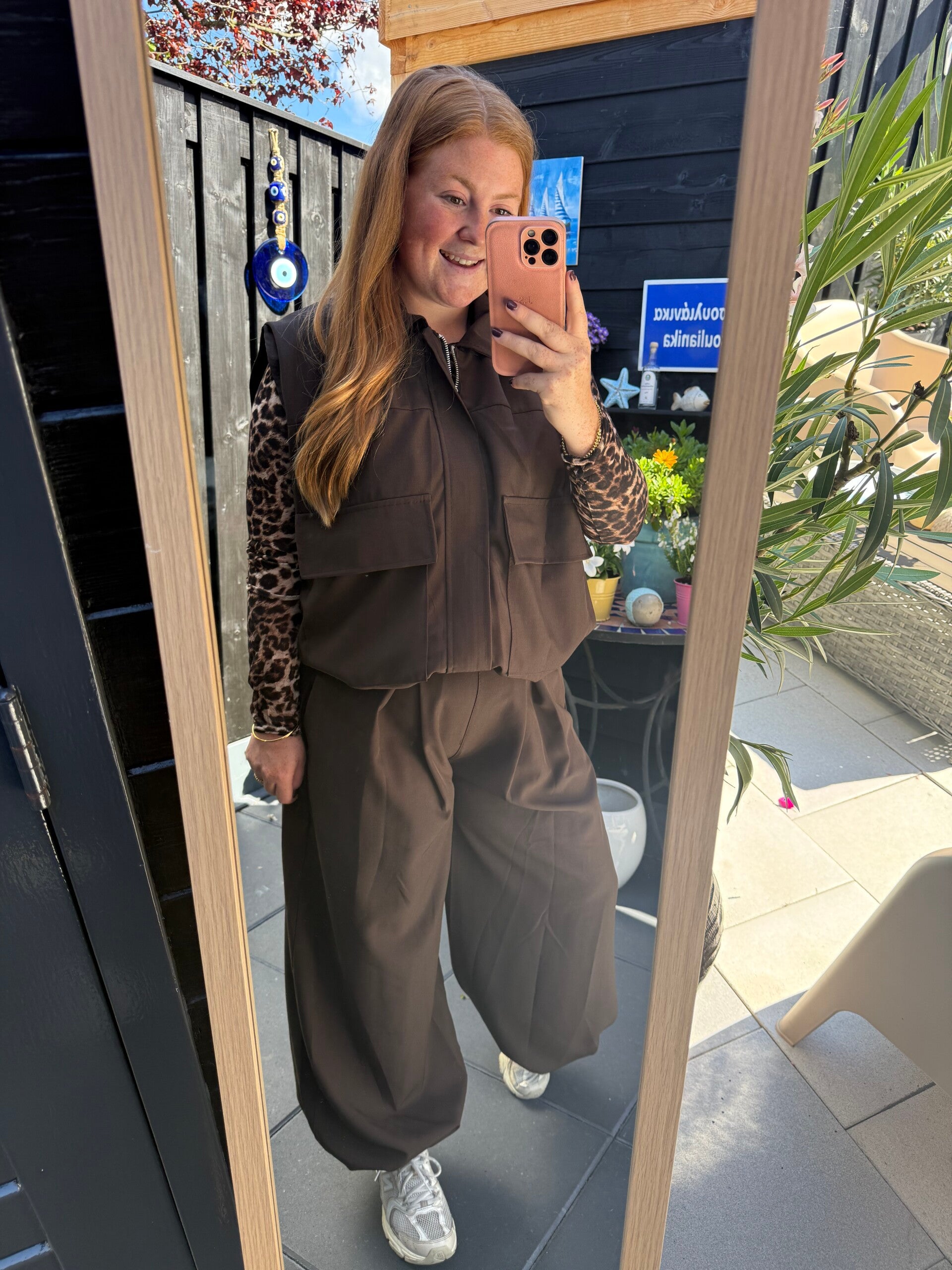 2-delige set yas - Brown