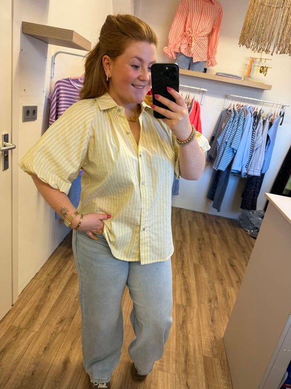 Blouse butteryellow pofmouw