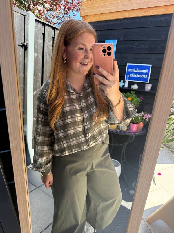 checkered Blouse - groen