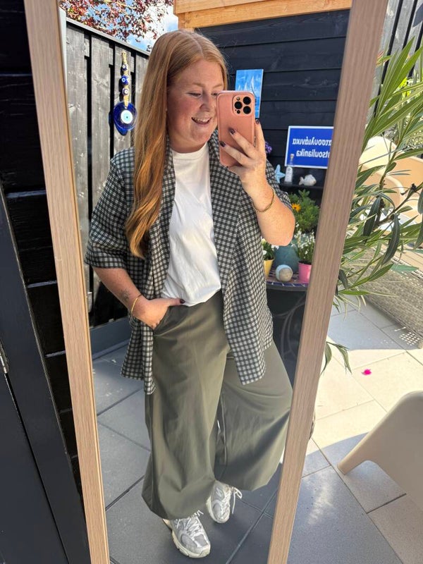 checkered blazer - Groen