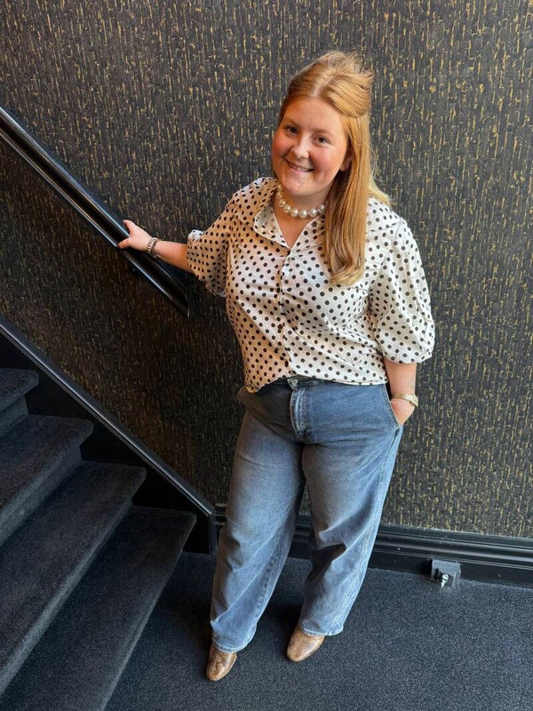 Ambika Polkadot - Wit & Bruin