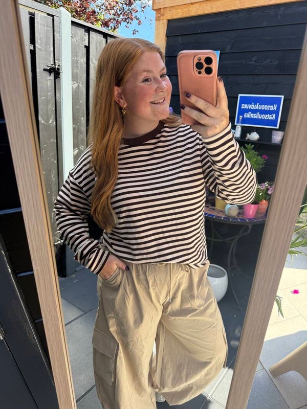 Striped longsleeve - Brown beige