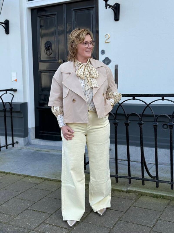 trenchcoat kort - Licht beige