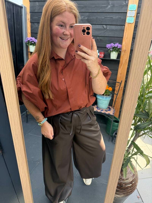 Amaya blouse Basic - Brick