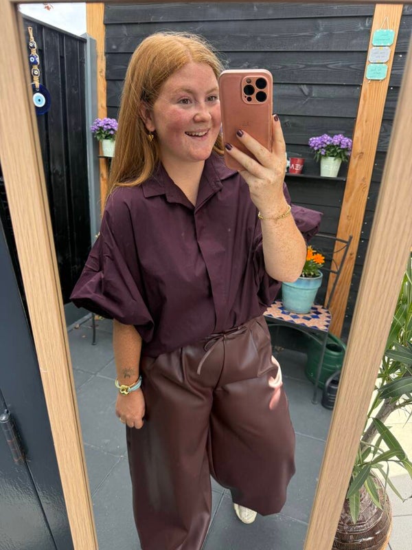 Amaya blouse Basic - Bordeaux