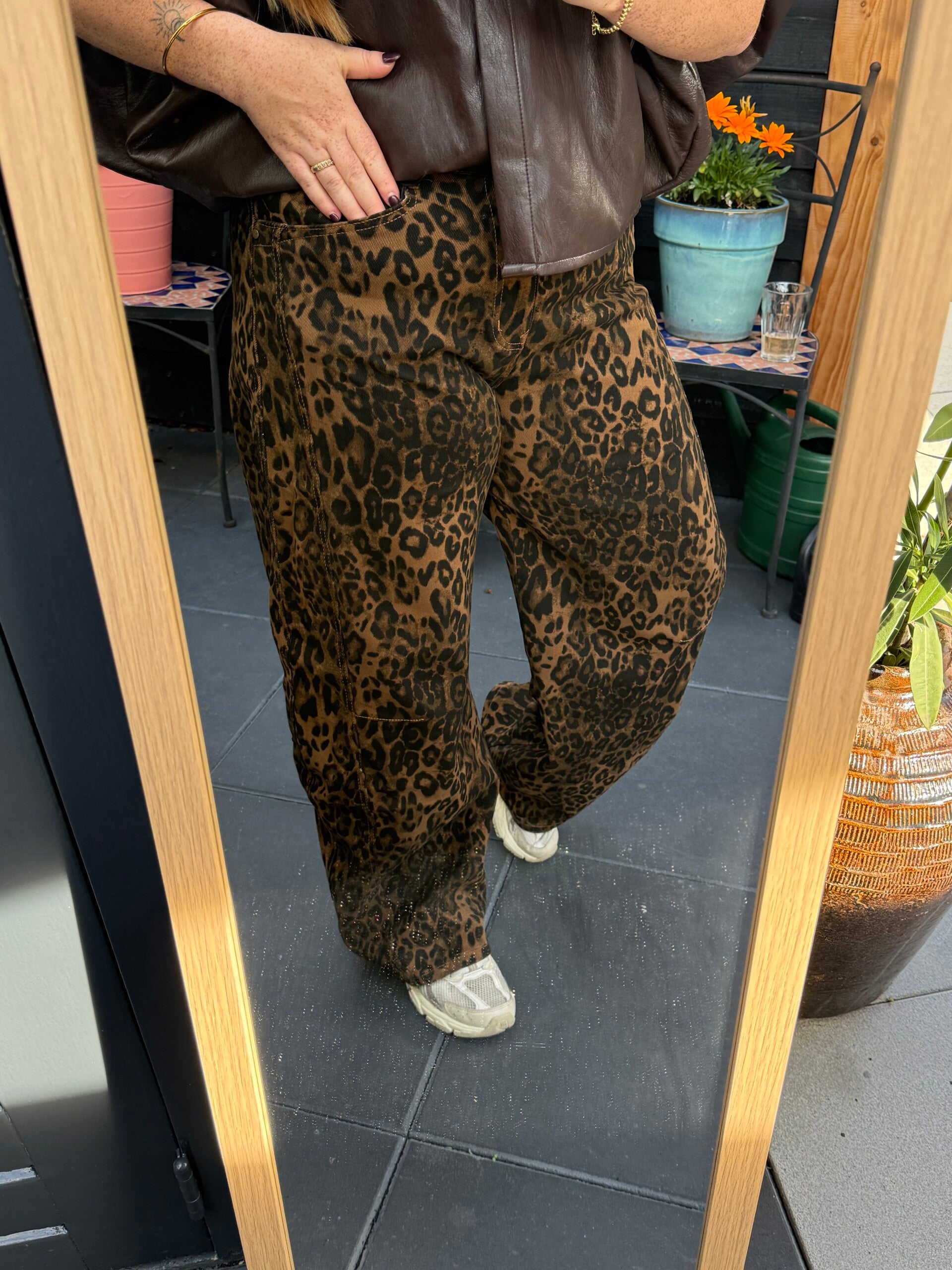 Balloon fit jeans - Leopard