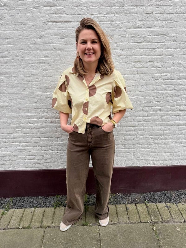 Dot blouse - Butter yellow