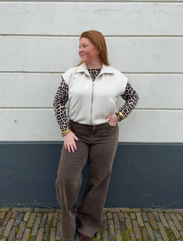 Zip gilet - Beige