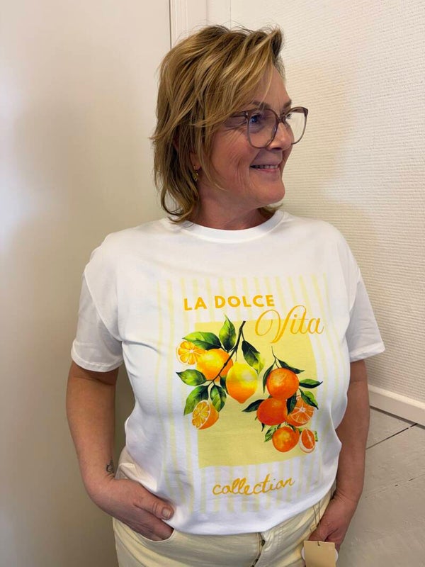 La dolce Vita t-shirt geel