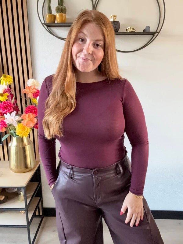 Cashmere top - Bordeaux