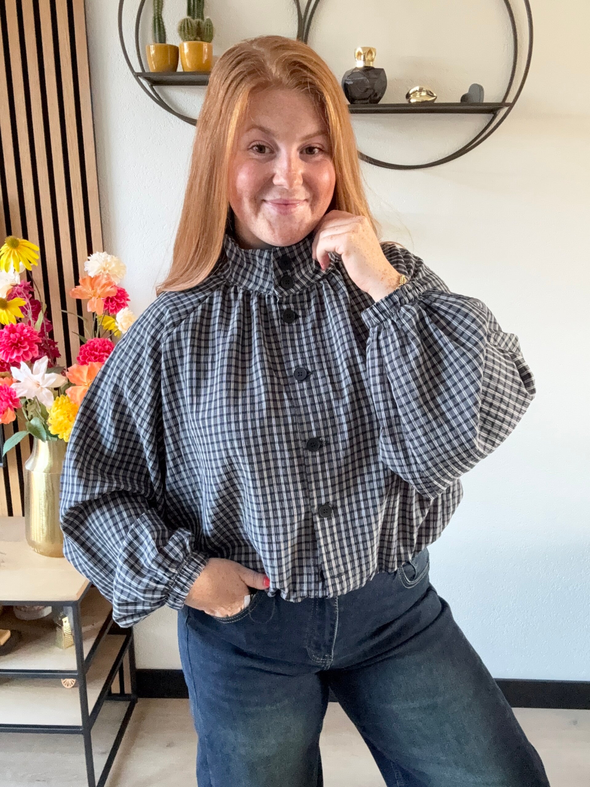 Loes blouse - Navy