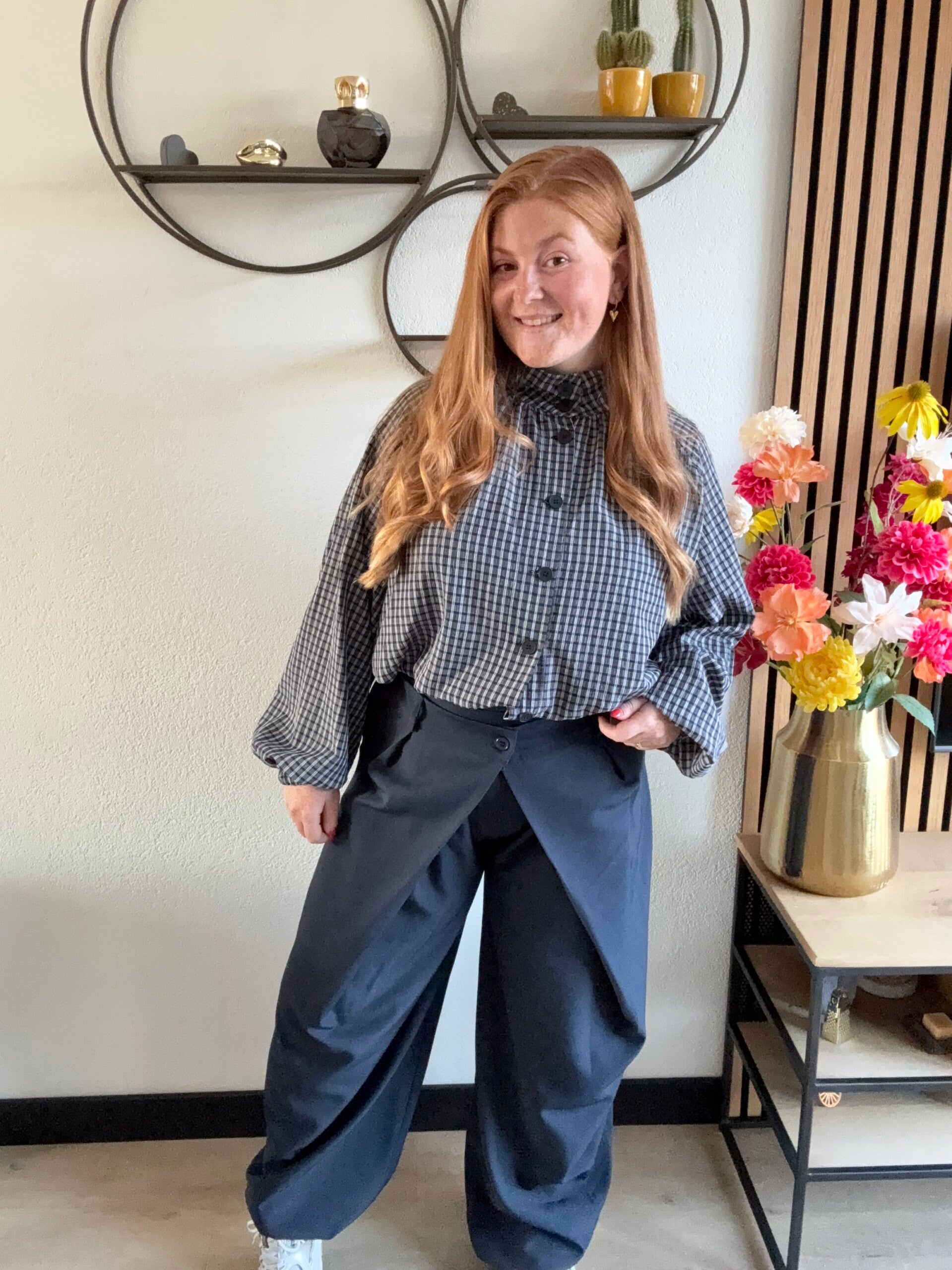 Pantalon button - Navy