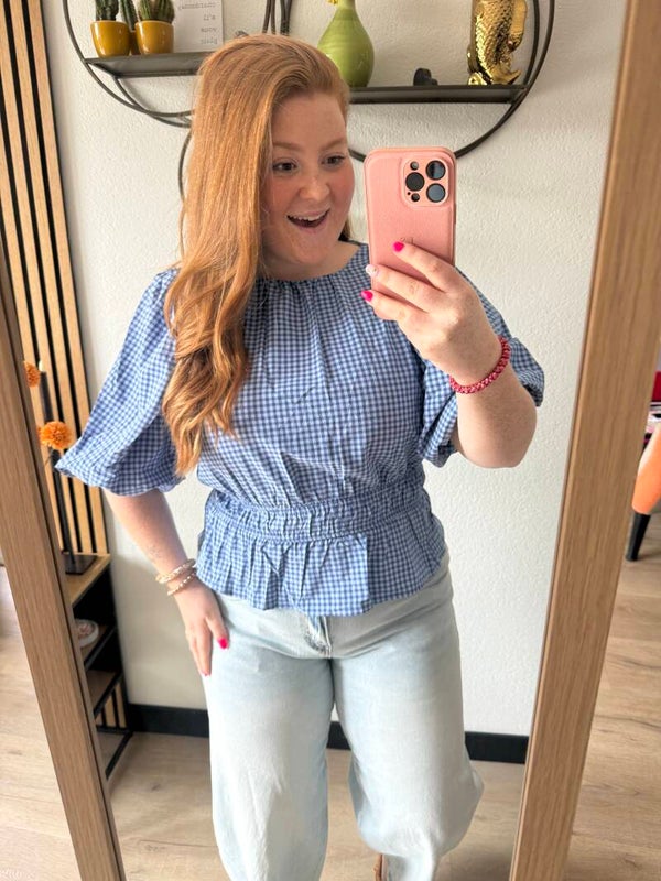 Ruit top - Blauw