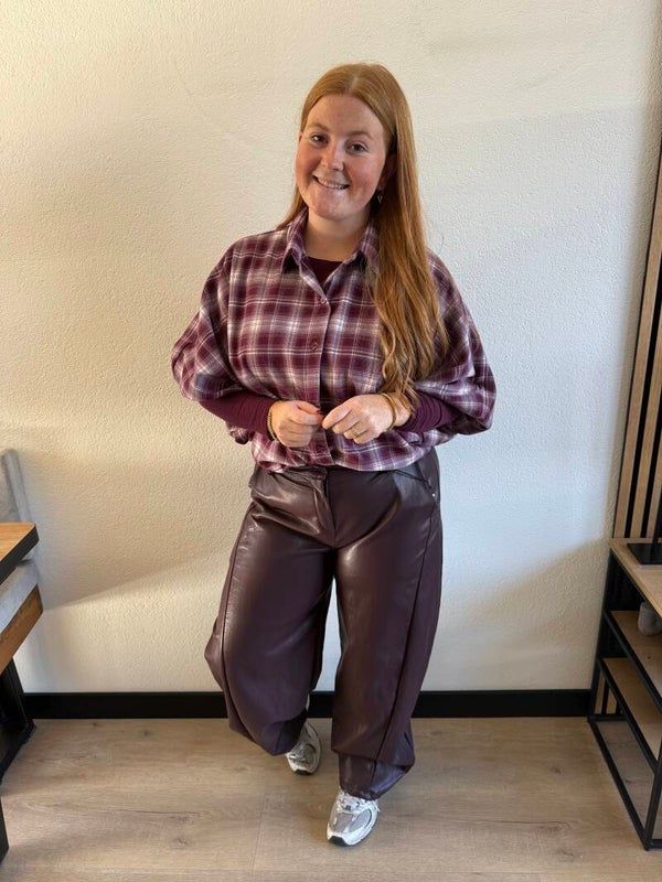 Amaya blouse - Licht Bordeaux