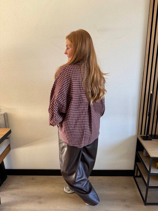 Oversized ruit blouse - Bordeaux