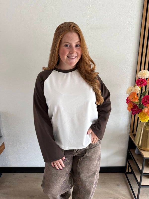 Longsleeve Brown White