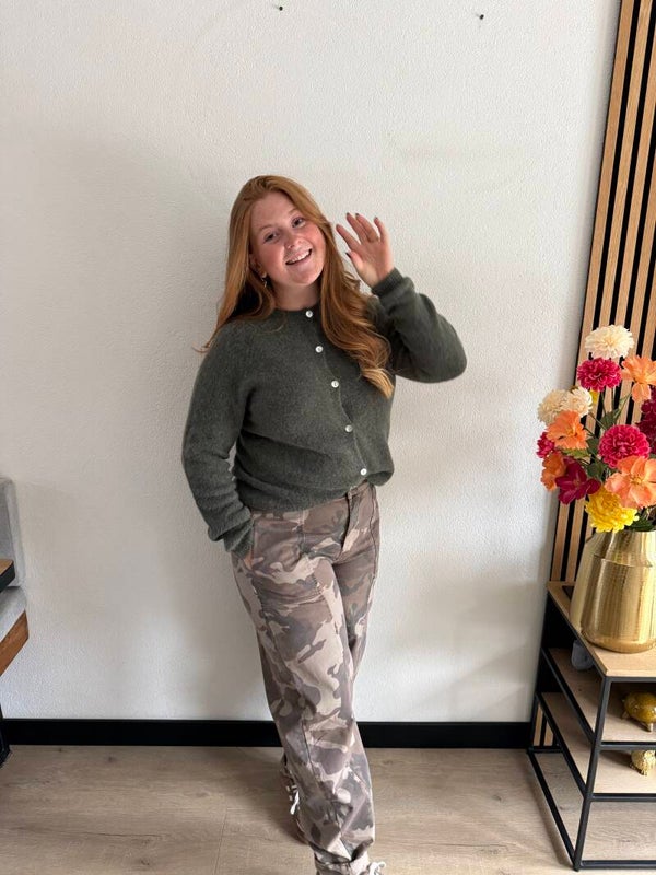 Camo balloon jeans broek