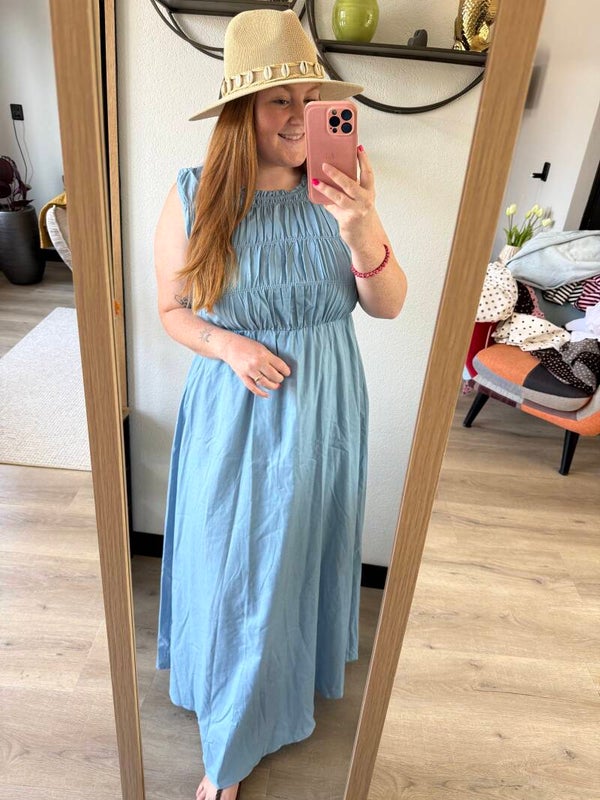 Tencel spijker jurk