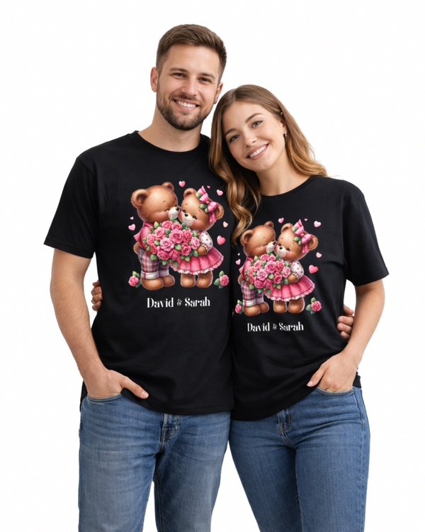 Personalisierte Partner T-Shirts zum Valentinstag