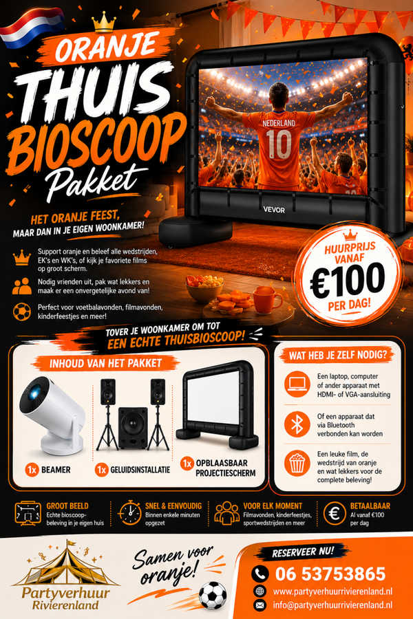 Oranje thuisbioscooppakket