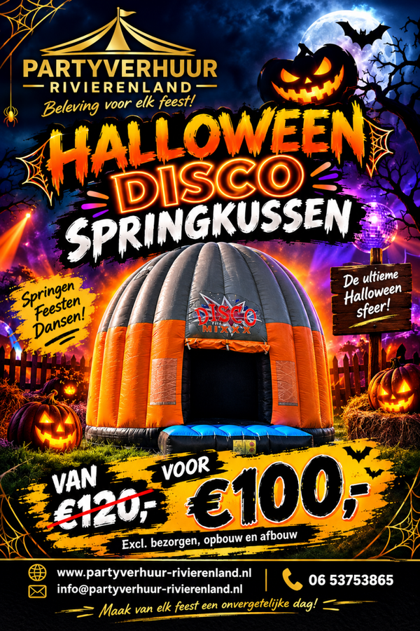 HALLOWEEN ACTIE! DISCO SPRINGKUSSEN