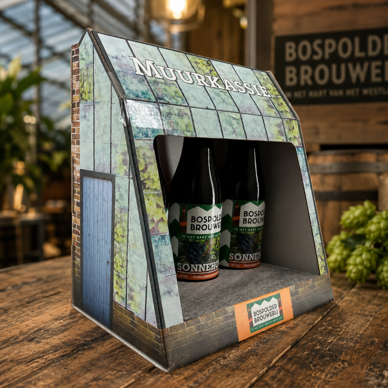 Muurkassie 3 verschillende bieren