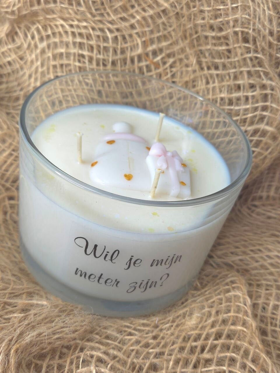 Geurkaars: Wil je mijn meter zijn - Meisje fles
