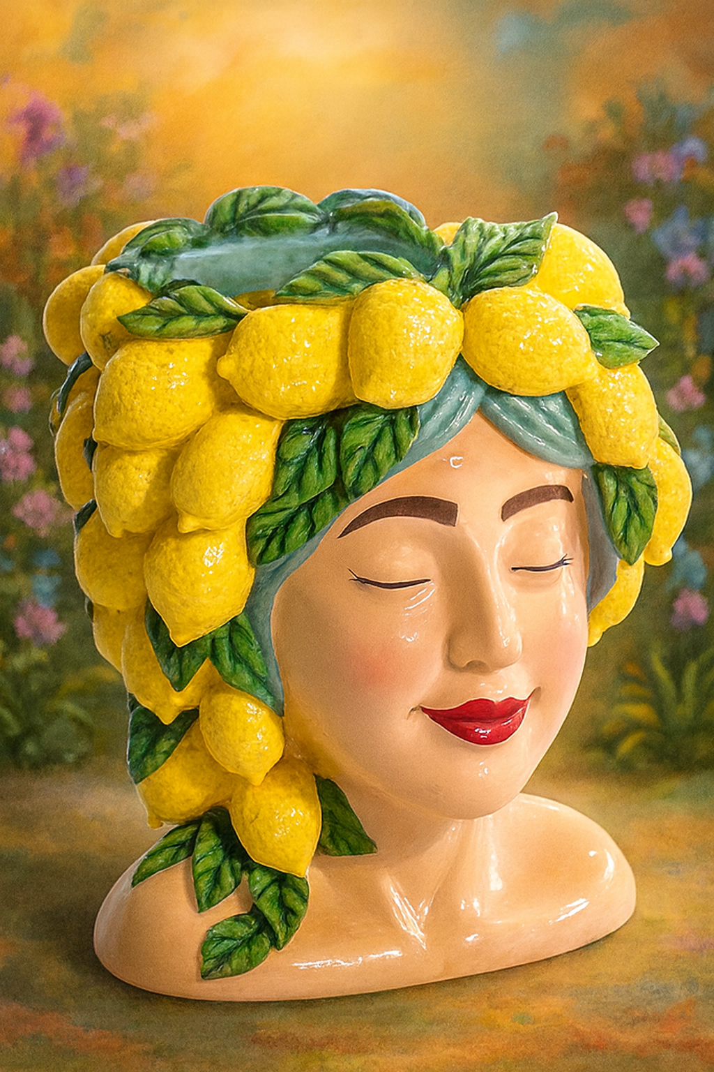 “Lady Lemon” Bust Vase – Playful Decorative Vase