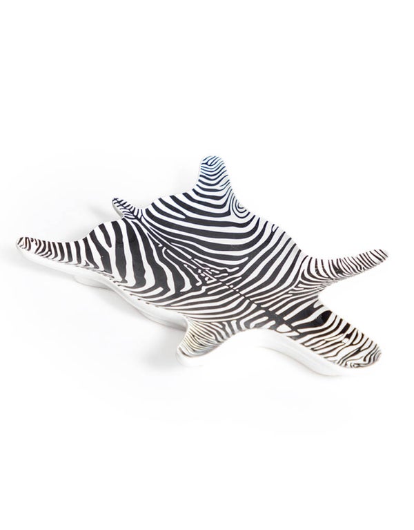 Ceramic Zebra Hide Pattern Trinket Plate, Small Jewellery Dish, Key Holder, Unique Home Decor