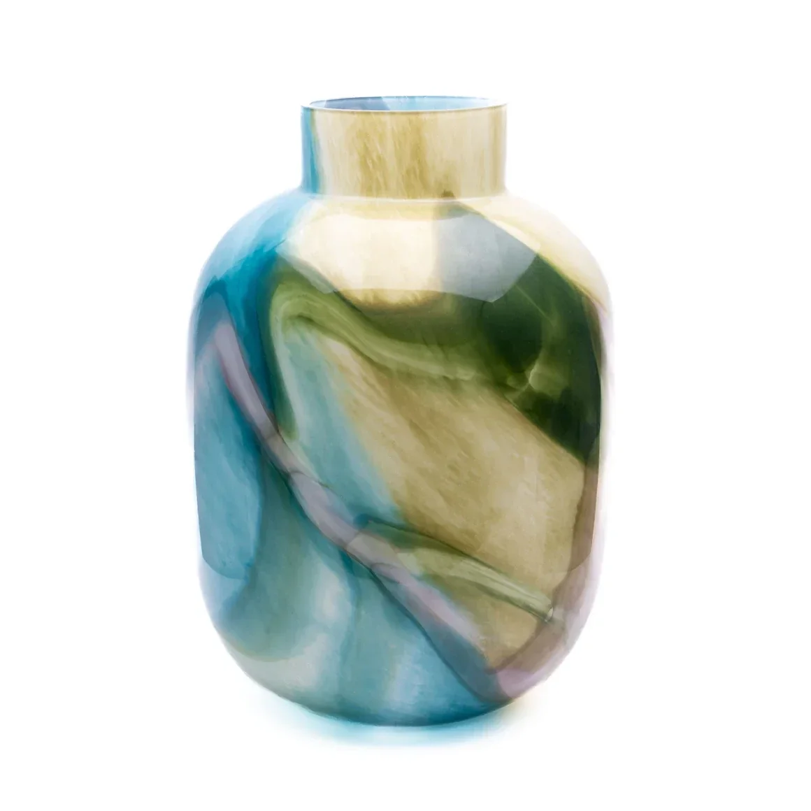 Large Glass Bouquet Vase - Pastel