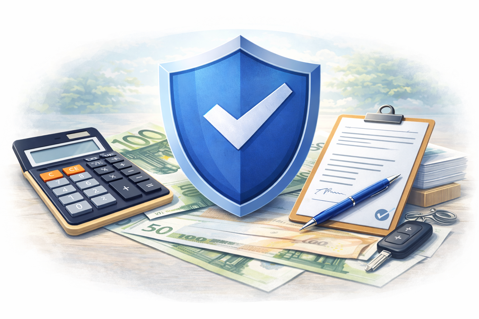 Illustration zum Ratenkredit: Kredit vergleichen, Zinsen sparen und monatliche Raten planen