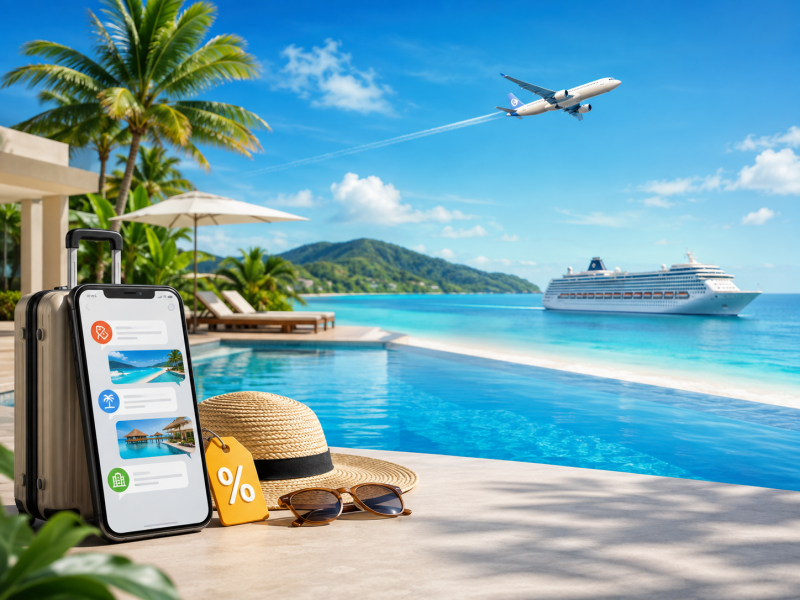 Reisedeals per WhatsApp mit Flug, Kreuzfahrt und Urlaub am Meer
