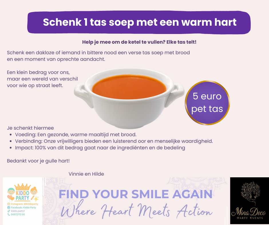 Schenk 1 tas soep met een hart
