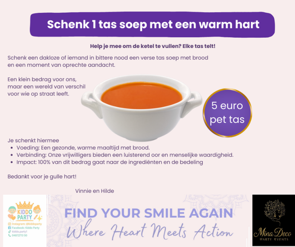 Schenk 1 tas soep met een hart