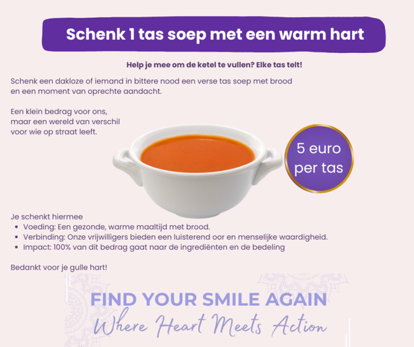 Schenk 1 tas soep met een hart