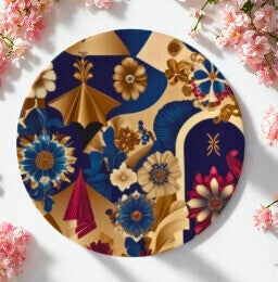 Midnight Blossom Bone China Plate 6.5