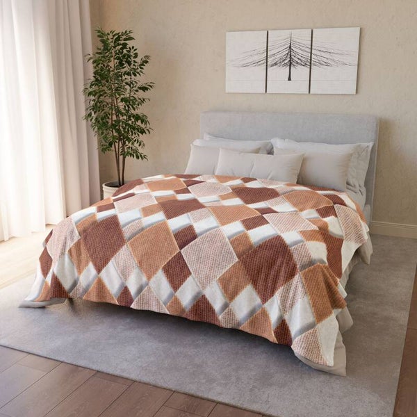 Cozy Geometric Soft Polyester Blanket