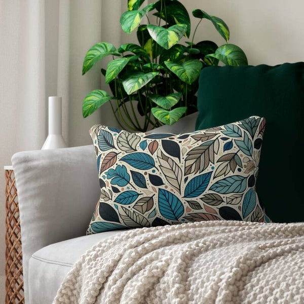 Botanical Pattern Lumbar Pillow - Cozy Home
