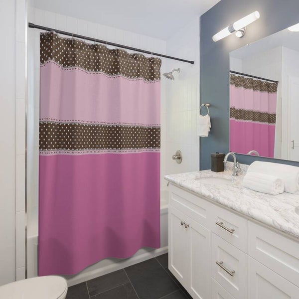 Chic Polka Dot Shower Curtain - Stylish Bathroom Decor