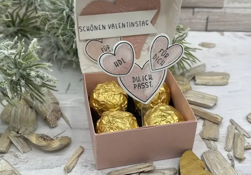 Überraschungs-Schachtel für Valentinstag für Kleinigkeiten