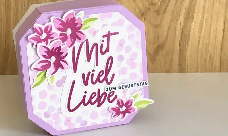 Oktagon-Schachtel basteln mit der Trio-Stanze von Stampin`Up!